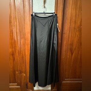 Ralph Lauren Classic Black Silk Maxi Skirt